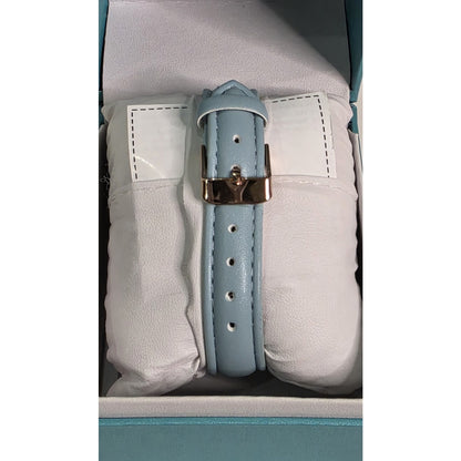 Caribbean Joe Women's Nautical Ship Wheel Watch Rose Gold Blue Band